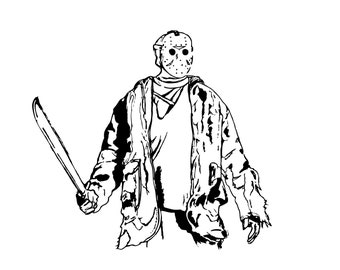Jason Voorhees, Horror SVG, Horror Character, Friday the 13th PNG,  Horror Movie, Digital Download file, SVG