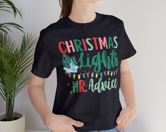 Christmas Lights, HR Advice, Christmas Human Resources Shirt, Gift for HR Staff, Human Resources Christmas, gift, Xmas Tree, Co-Worker Gift
