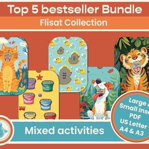 5 best-seller flisat bundle: Mixed activities for IKEA sensory table, digital download, pre-School printable, Trofast activity, early years