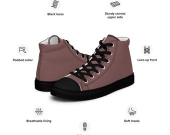 Men’s High Top Canvas Shoes — Light Wood