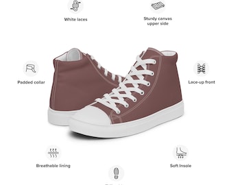 Women’s High Top Canvas Shoes — Light Wood