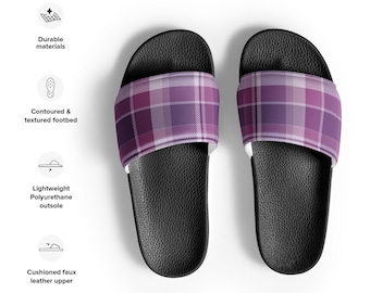 Sandalias para hombre — Cuadros morados