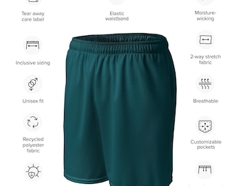 Unisex mesh shorts — Sherpa Blue — 2XS-6XL