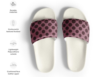 Women's Slides — Tapestry Purple w/Cab Sav Dots