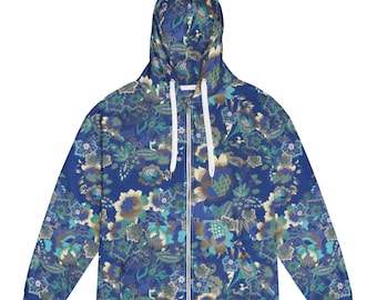 Unisex zip hoodie - Artistic Floral Pattern - 2XS-6X