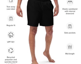 Swim Trunks — Black — 2XS-6XL