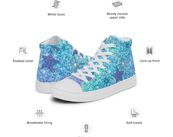 Women’s high top canvas shoes - Celestial Dream Signature Design