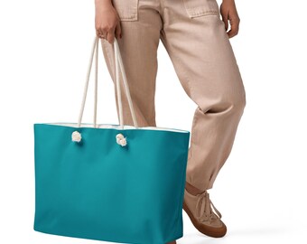 Borsa da weekend oversize — Blu orientale