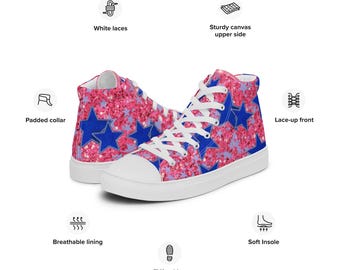 Women’s high top canvas shoes - Starlight Reverie Signature Design