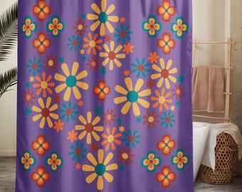 Shower curtain — Ces Soir Flower Power Décor