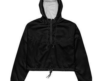 Women’s Cropped Windbreaker — Black — XS-2XL