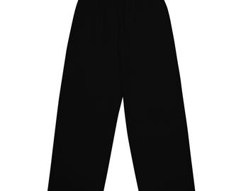 Unisex Wide-Leg Pants — Black — 2XS-6XL