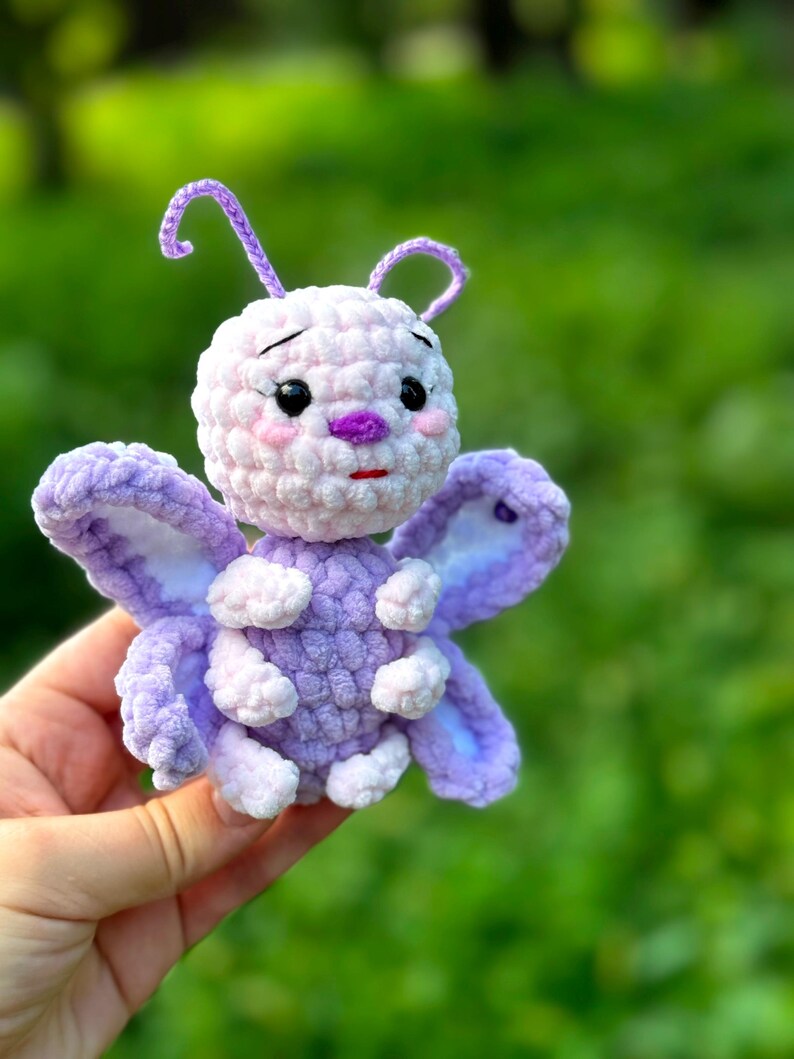 Crochet Butterfly Pattern Amigurumi PDF, Plush Insect Toy Tutorial, Nursery Decor DIY Digital Guide image 9