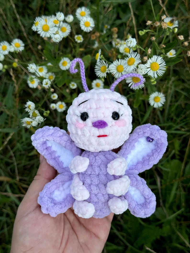 Crochet Butterfly Pattern Amigurumi PDF, Plush Insect Toy Tutorial, Nursery Decor DIY Digital Guide image 14