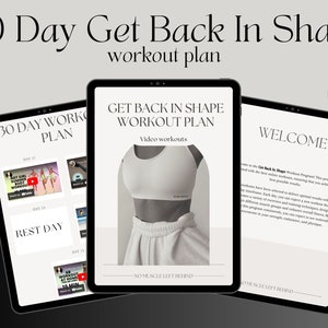 30 Day Challenge, Weight Loss, 30 Day Workout Challenge, 30 Day Soft Challenge, Fitness Planner,  Digital Program, Workout Planner, At Home