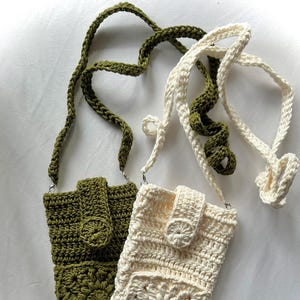 Crochet Phone Satchel Pattern: Granny Square Purse (Digital Product)