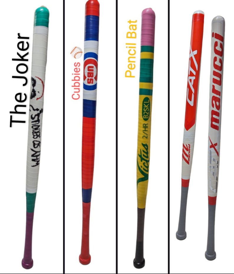 Custom Wrapped Official Sized Wiffle Bats W/ball Etsy