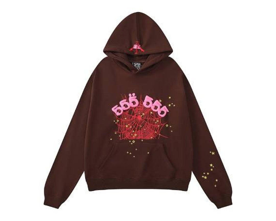 Brown Spider Hoodie 555 for Men and Women Brown Sp5der - Etsy