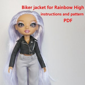 Tutorial Biker jacket for Rainbow High dolls