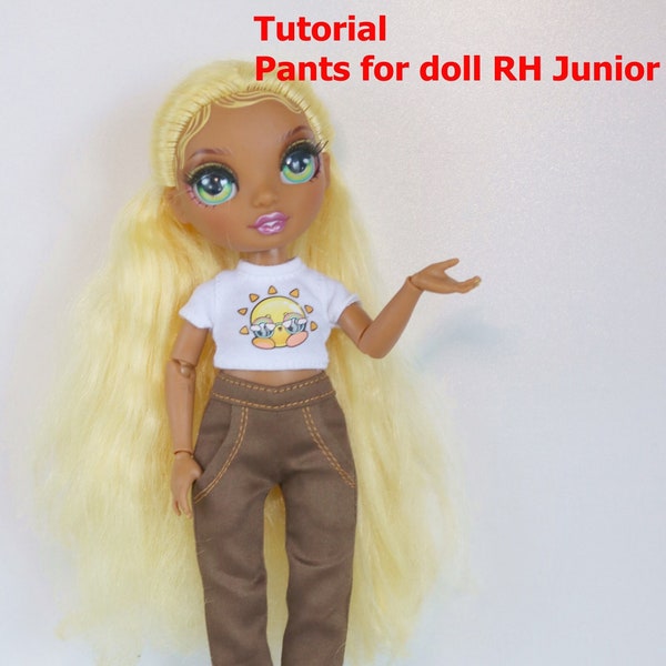 Tutorial Pants with pockets for dolls Rainbow High Junior