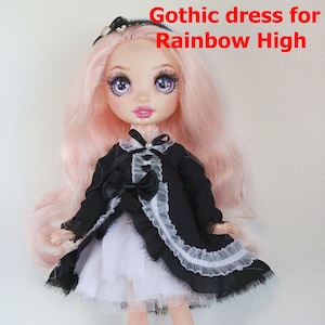 Tutorial for Rainbow High doll Gothic dress for dolls