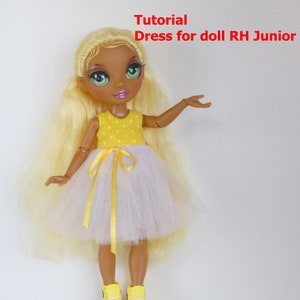 Tutorial Dress for Rainbow High Junior doll