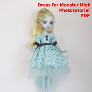 Tutorial for Monster Hіgh G2 Dress Easy instructions for creating doll clothes