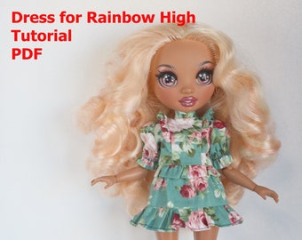 Tutorial for Dress Rainbow High doll