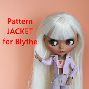 Tutorial + Wzór kurtki dla lalki Blythe