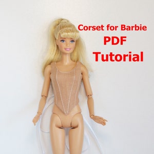 Barbie Corset Sewing Pattern: DIY Doll Clothes Tutorial (PDF)