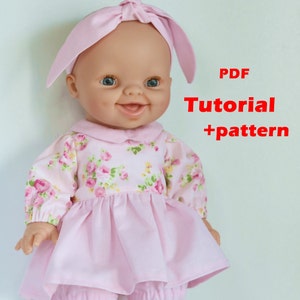 Tutorial + Pattern Clothes for baby Paola Reina dolls
