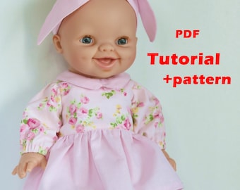 Tutorial + Pattern Clothes for baby Paola Reina dolls
