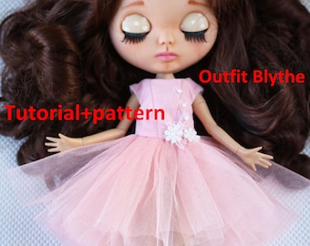 Easy Tutorial and pattern Dress for Blythe dolls