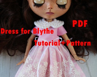Tutorial y patrón de vestido para muñecas Blythe.
