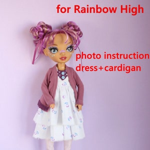 Tutorial PDF Dress and cardigan for Rainbow High dolls