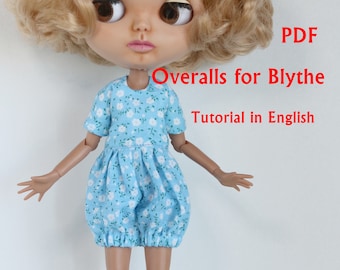 Overalls for Blythe Tutorial and pattern