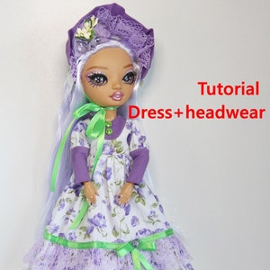 Tutorial Dress in vintage style for Rainbow High doll