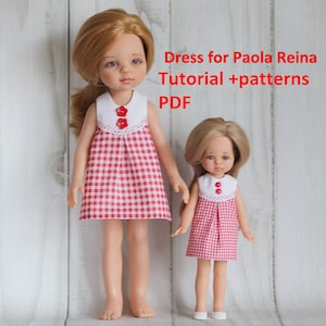 Tutorial for doll clothes. Dress for Paola Reina Two sizes