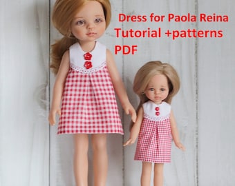 Tutorial for doll clothes. Dress for Paola Reina Two sizes