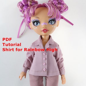 Tutorial Shirt for Rainbow High Dolls