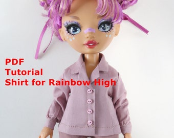 Tutorial Shirt for Rainbow High Dolls