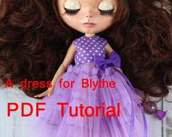 Vestido de instrucciones fácil para muñeca Blythe