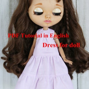 Tutorial + pattern Dress for Blythe doll