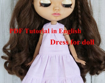 Tutorial + patrón Vestido para muñeca Blythe