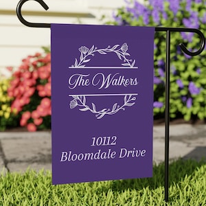 Custom Garden Flag, Personalized Yard Sign, Outdoor Decor, Outdoor Garden Flag, Address Sign, Welcome Garden Flag, New Home Gift