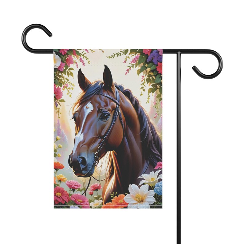 Garden Flag, Horse Flag, Farmhouse Flag, Farm Flag, Spring Flag, Horse ...