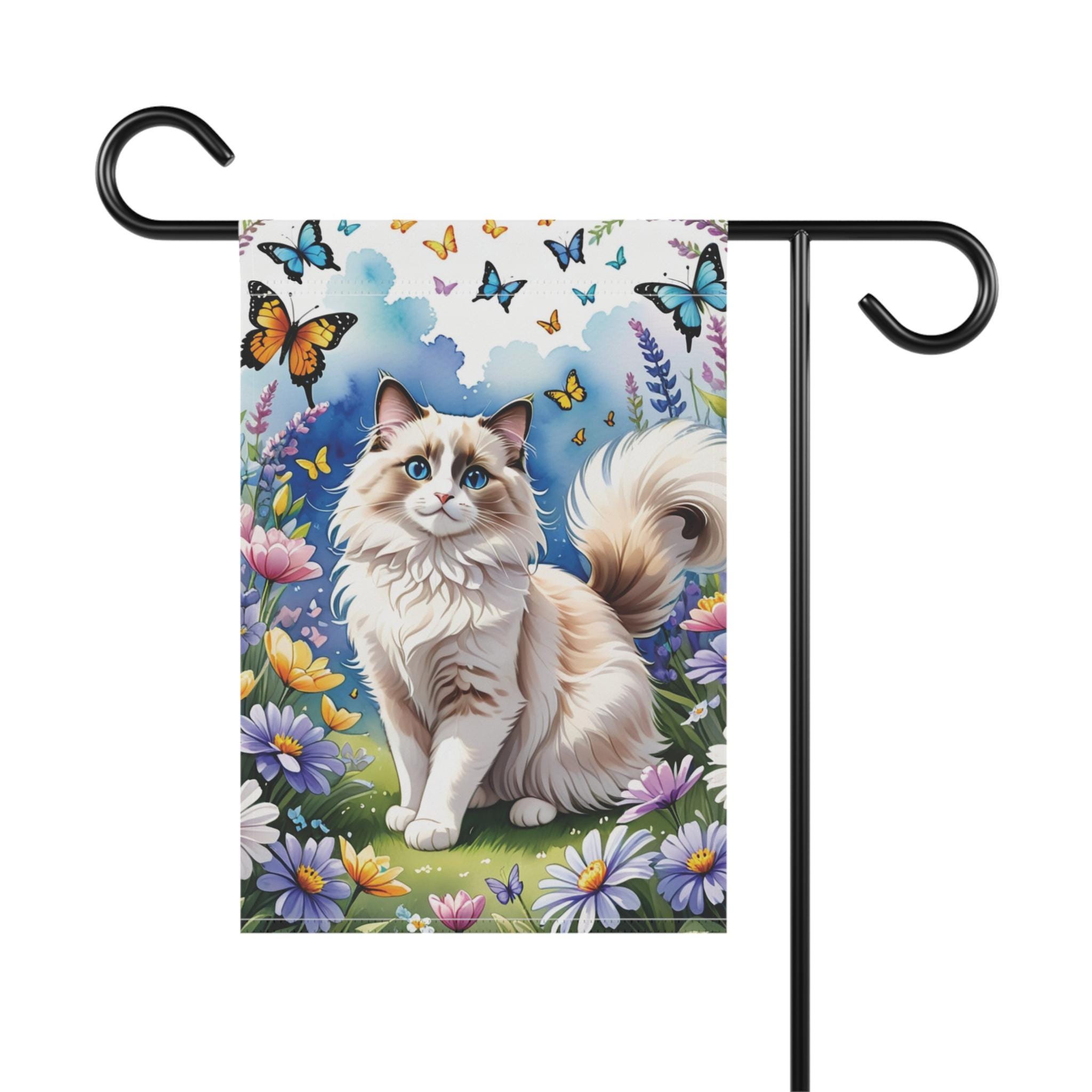 Spring Ragdoll Cat Flag, Spring Ragdoll Flag, Spring Cat Flag, House ...
