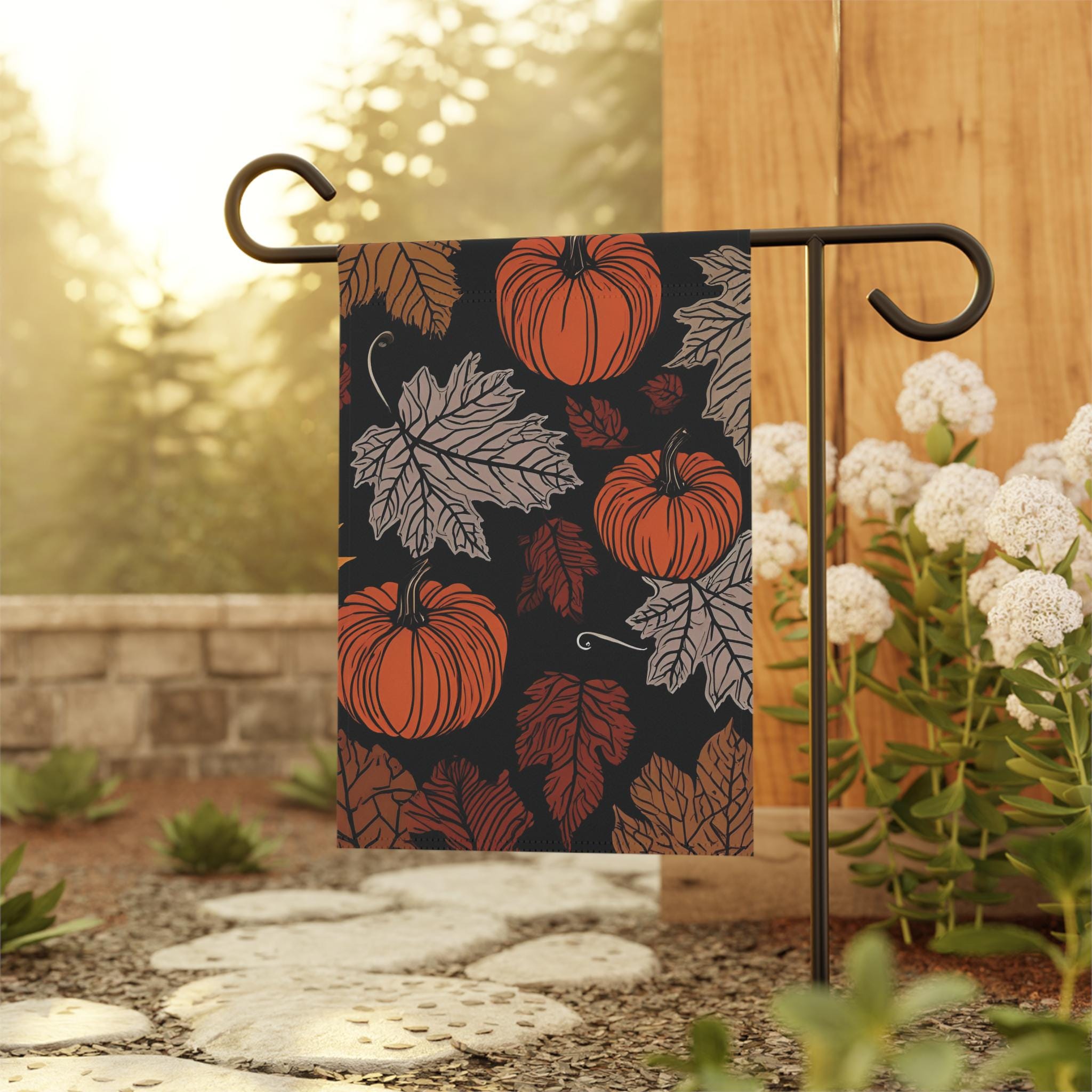 Garden Flag, Rustic Fall Banner, Fall Leaves Outdoor Decor, Autumn ...