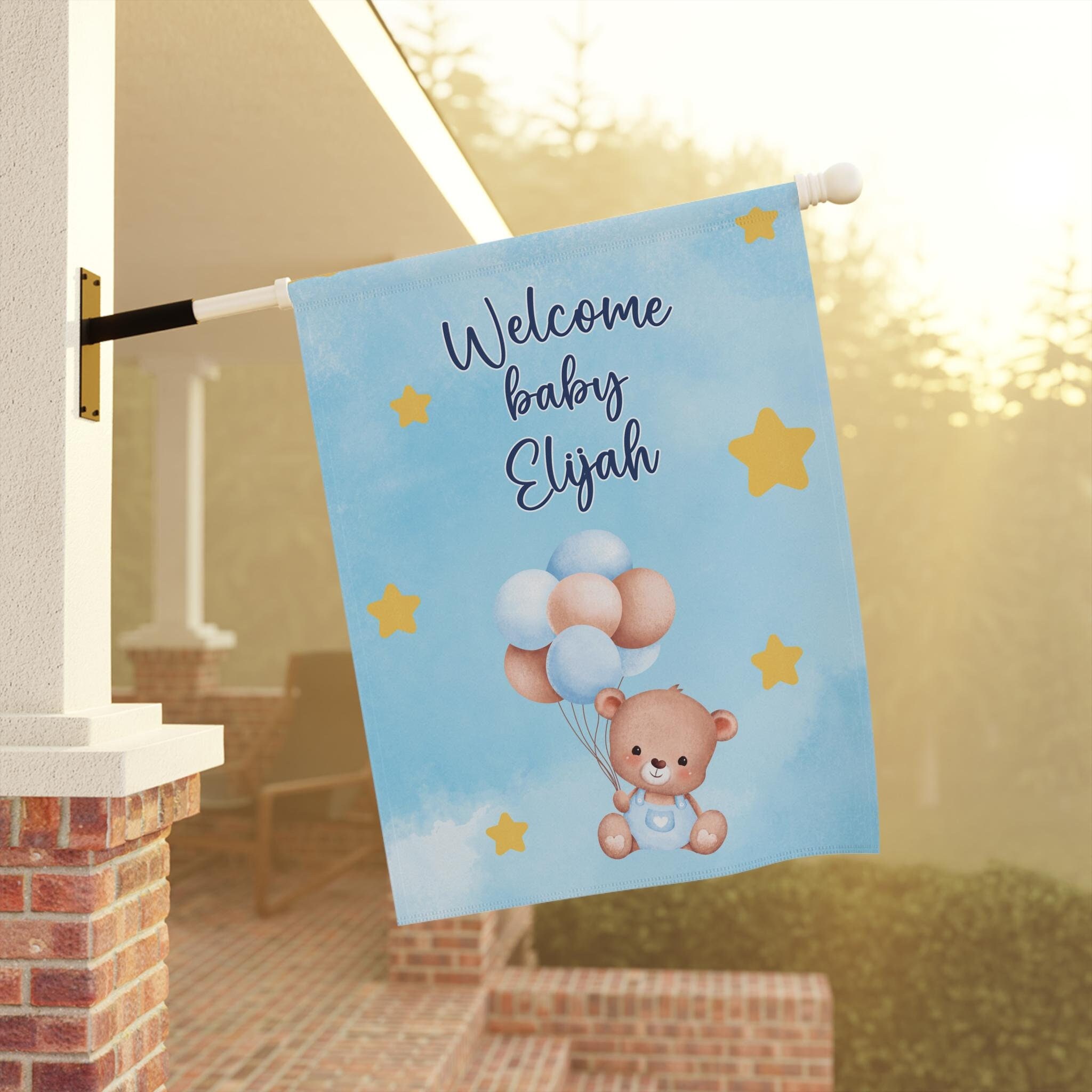 Kit Décoration Bébé Bannière + Guirlande 'Bienvenue' - Pour Baby Shower, Naissance, Décoration Chambre Bleue Ou Rose