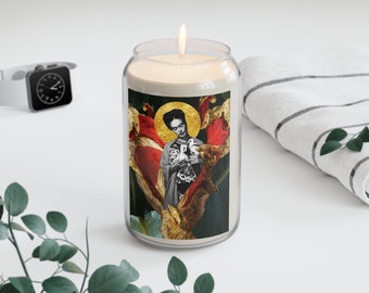 FRIDA SANTA | Saint Frida Kahlo Candle, 13oz | Prayer Candle, Altar Candle, Devotional Candle, Spiritual Gift